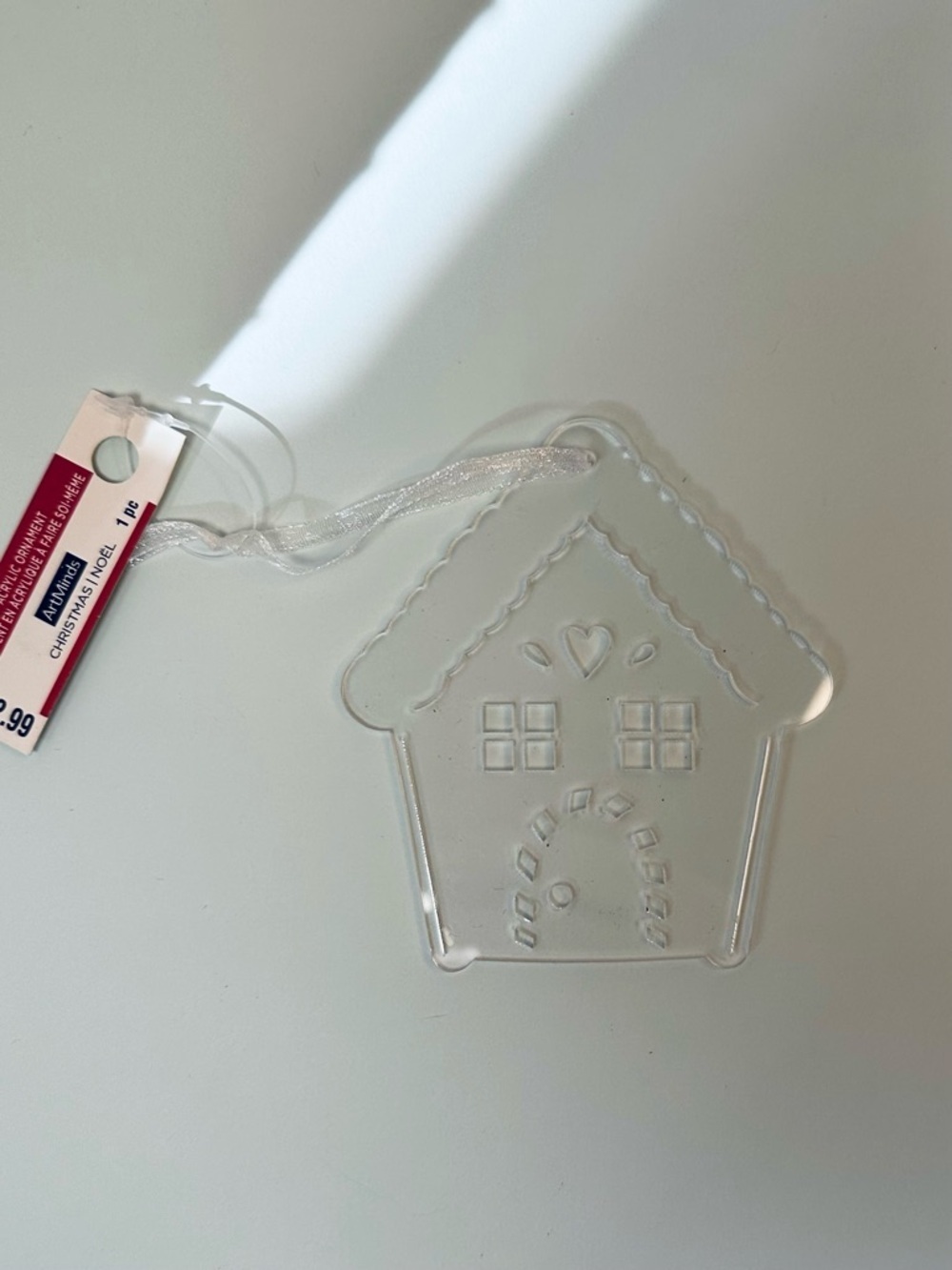 5 for $10 Clear Acrylic Gingerbread House Ornament DIY Christmas Craft Decor - Picture 2 of 3